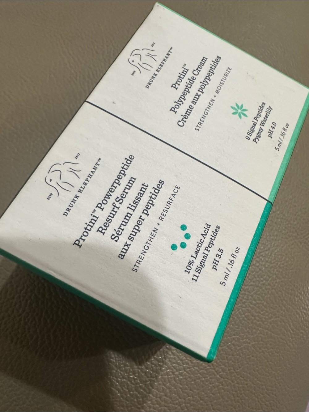 Drunk Elephant Protini Powerpeptide Resurf Serum & Protini Polypeptide Cream Set